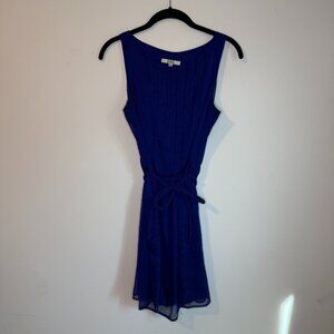 BB Dakota Royal Navy Blue Rope Tie Mini Dress